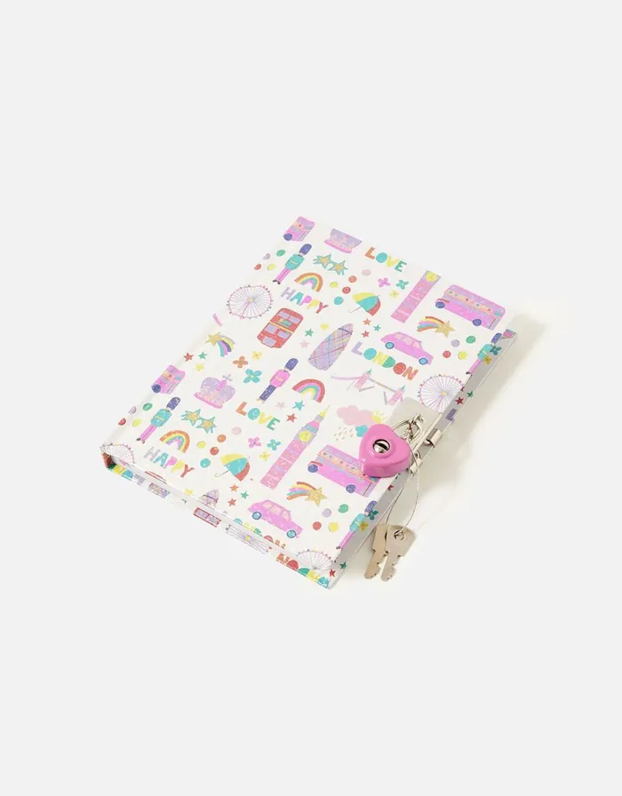 Accessorize London Lockable Journal GirlsWomen Stationery