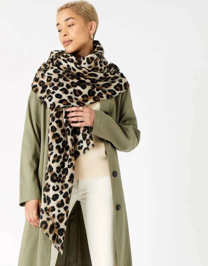 Accessorize Lucille Leopard Blanket Scarf Women Scarves