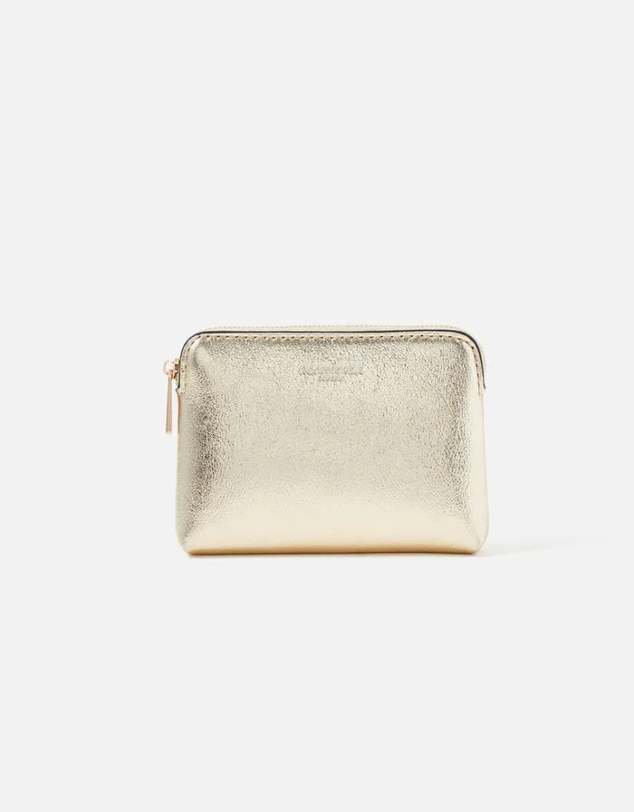 Accessorize Metallic Coin Purse Gold Gold Women Vegan Bags Backpacks and Purses