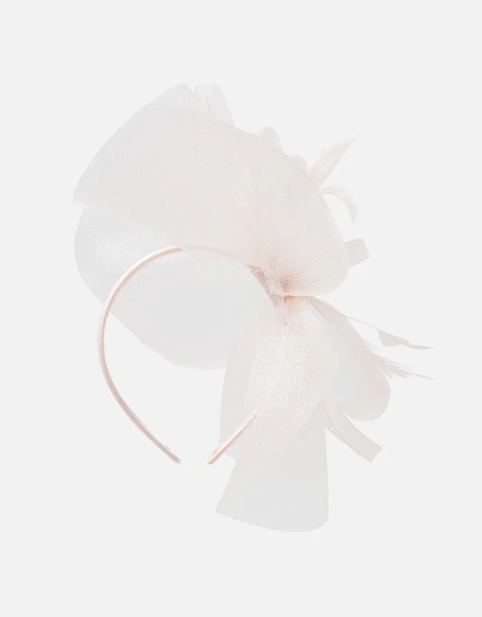 Accessorize Mia Oversized Bow Fascinator Pink Pale Pink Women Hats