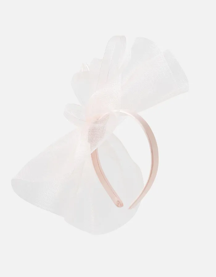 Accessorize Mia Oversized Bow Fascinator Pink Pale Pink Women Hats
