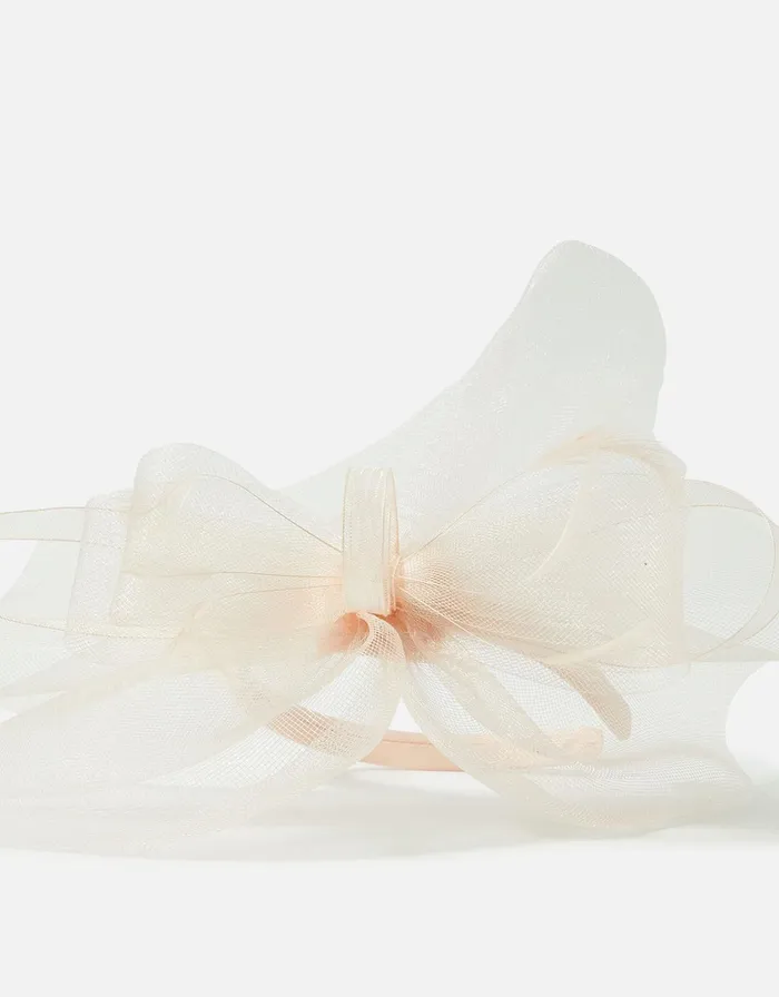 Accessorize Mia Oversized Bow Fascinator Pink Pale Pink Women Hats