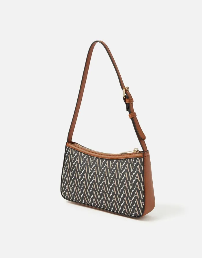Accessorize Mika Monogram Baguette Bag Women Vegan Bags Backpacks and Purses