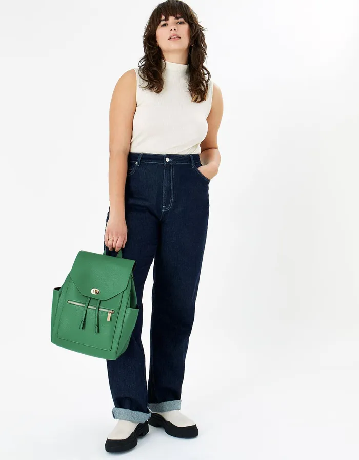 Accessorize Nikki Zip Backpack Green Green Women Backpacks