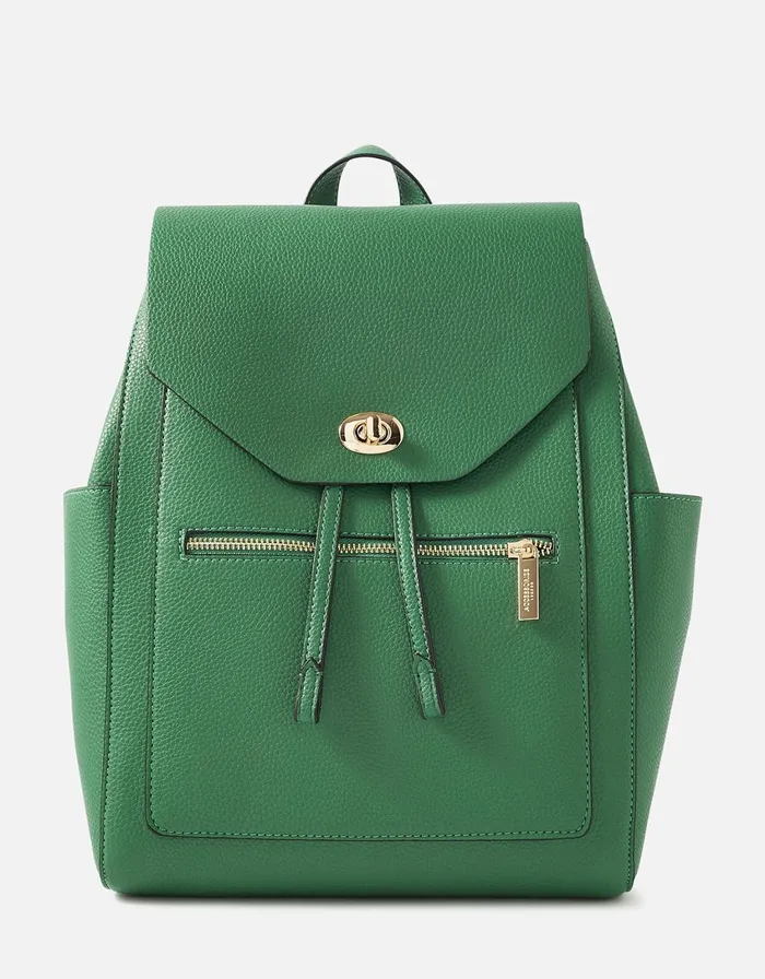 Accessorize Nikki Zip Backpack Green Green Women Backpacks