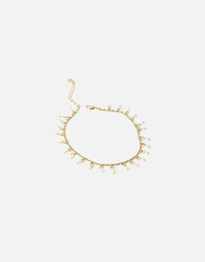 Accessorize Pearl Drop Anklet Women Anklets