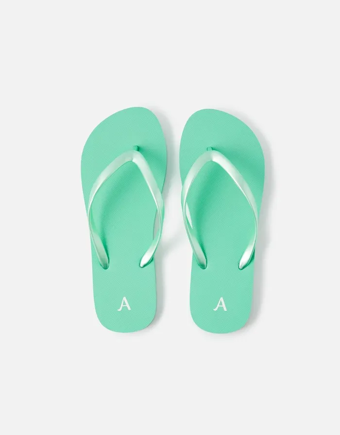 Accessorize Plain EVA Flip Flops Green Green Women Sandals and Flip Flops