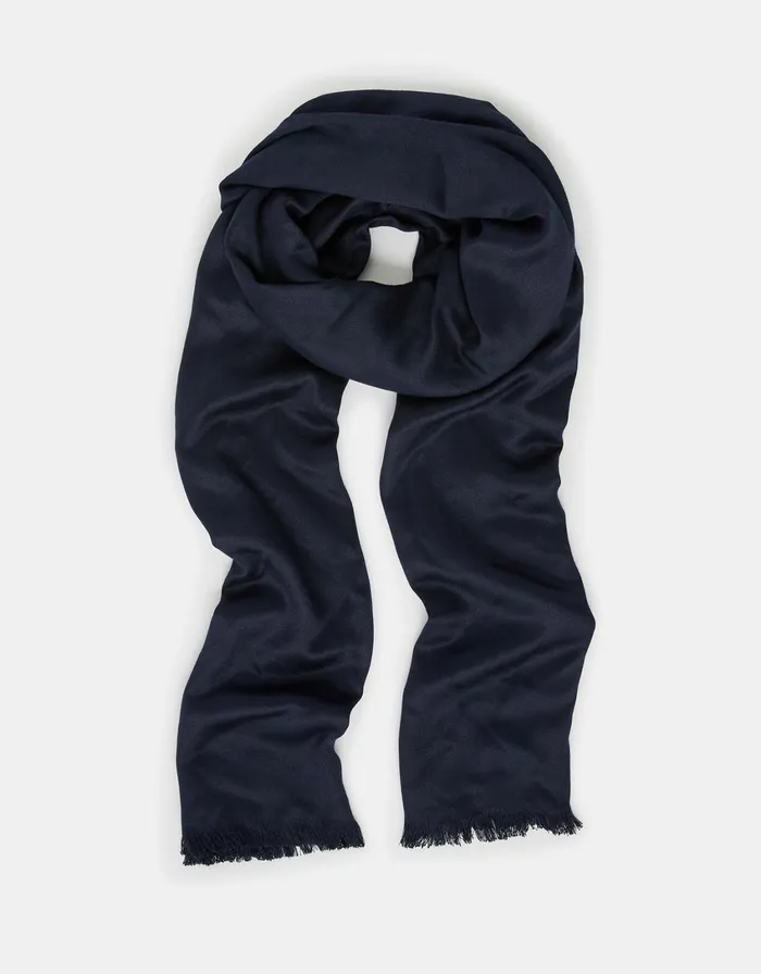 Accessorize Plain Woven Stole Blue Navy Women Scarves