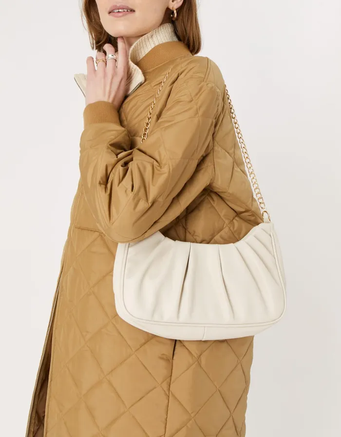 Accessorize Pleated Shoulder Bag Women Vegan Bags Backpacks and Purses