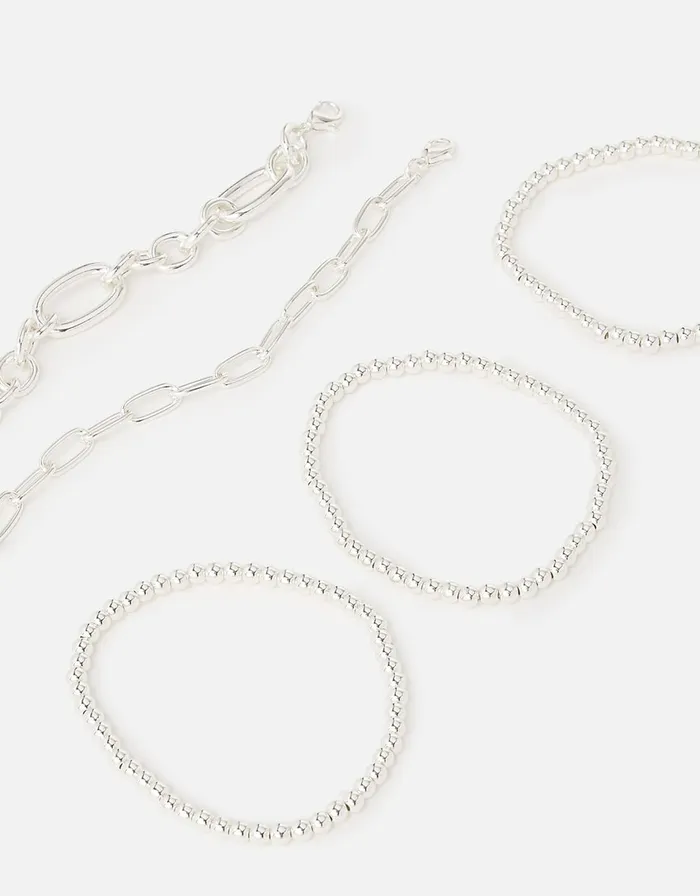 Accessorize Reconnected Chain Bracelet Set Silver Silver Women Bracelets