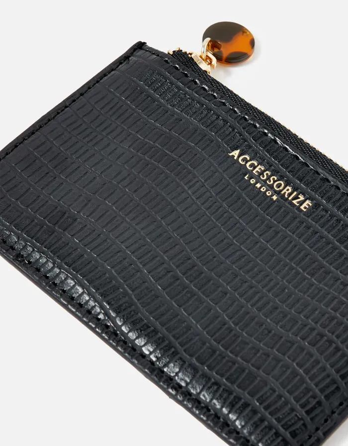 Accessorize Reptile And Resin Shoreditch Card Holder Women Vegan Bags Backpacks and Purses