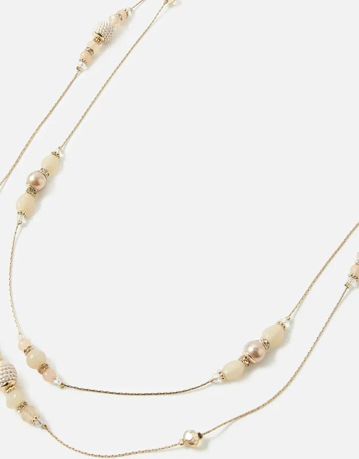 Accessorize Romantic Ramble Beaded Station Necklace Women Necklaces