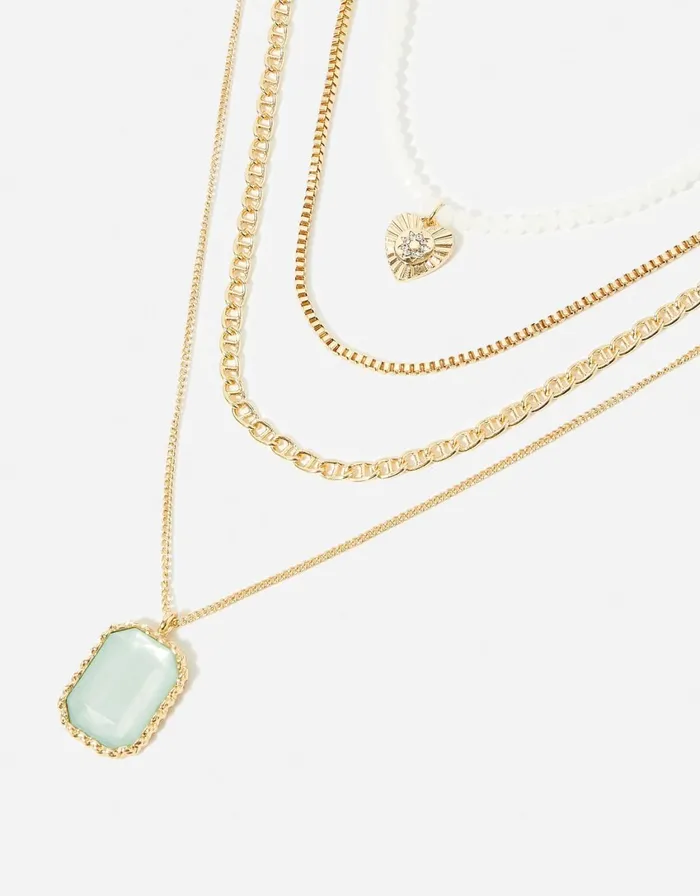 Accessorize Romantic Ramble Pearl Bead Multirow Necklace Women Necklaces