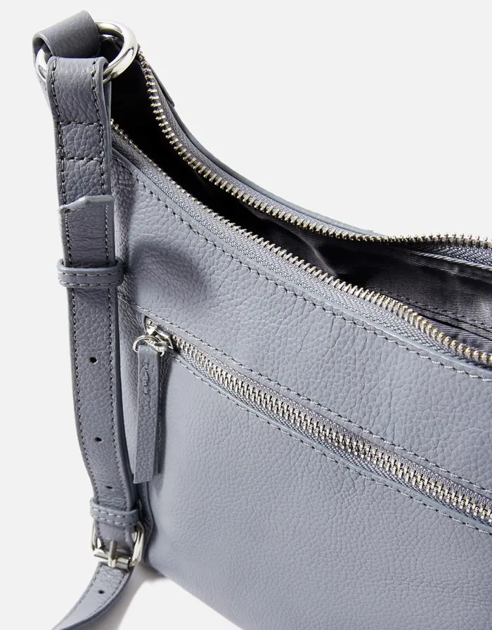 Accessorize Sadie Leather Scoop CrossBody Blue Blue Women Leather Bags