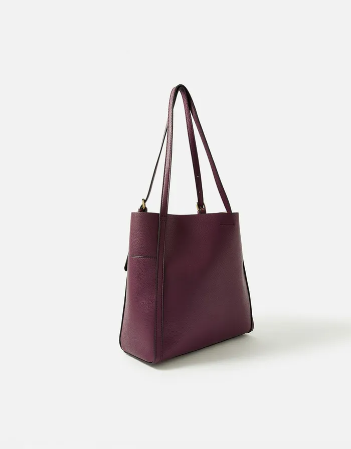 Accessorize Sadie Slouch Shoulder Bag Burgundy Women Vegan Bags Backpacks and Purses