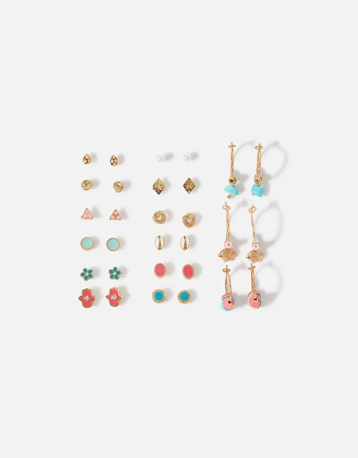 Accessorize Seascape Stud And Hoop Set Women Earrings
