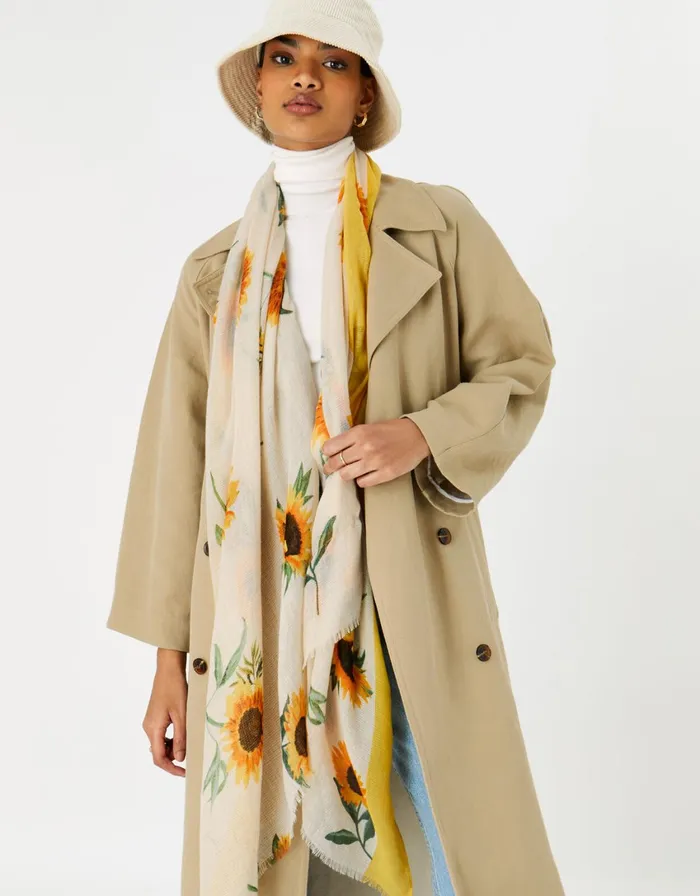 Accessorize Sienna Sunflower Print Scarf Women Scarves