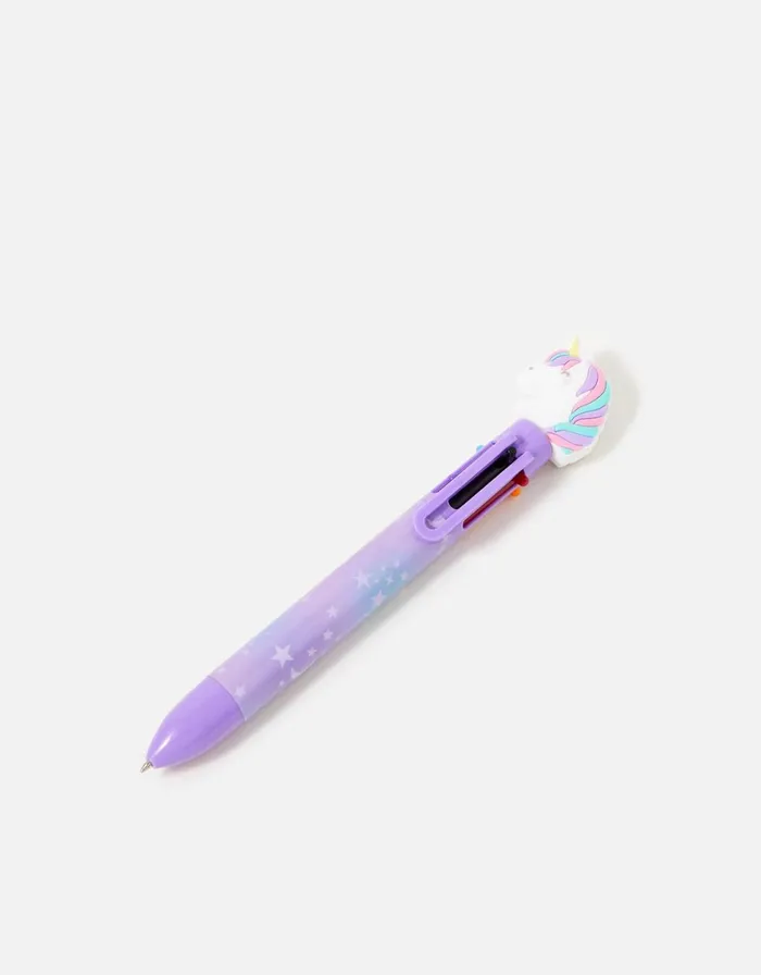 Accessorize Six Colour Unicorn Pen GirlsWomen Stationery