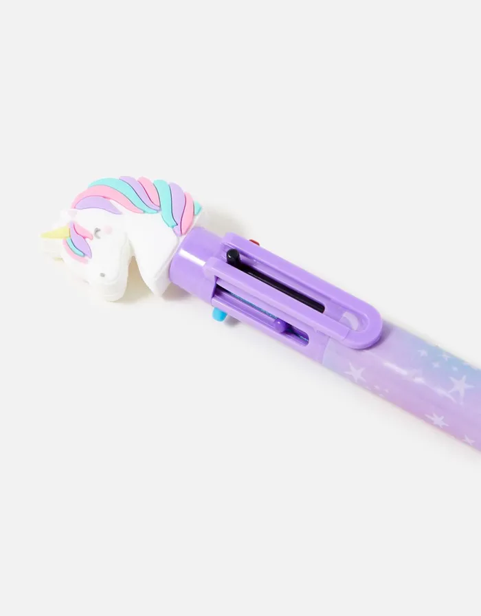 Accessorize Six Colour Unicorn Pen GirlsWomen Stationery