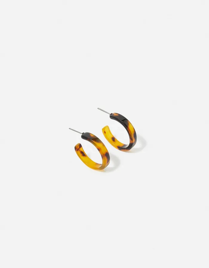 Accessorize Small Tortoiseshell Hoop Earrings Women Earrings