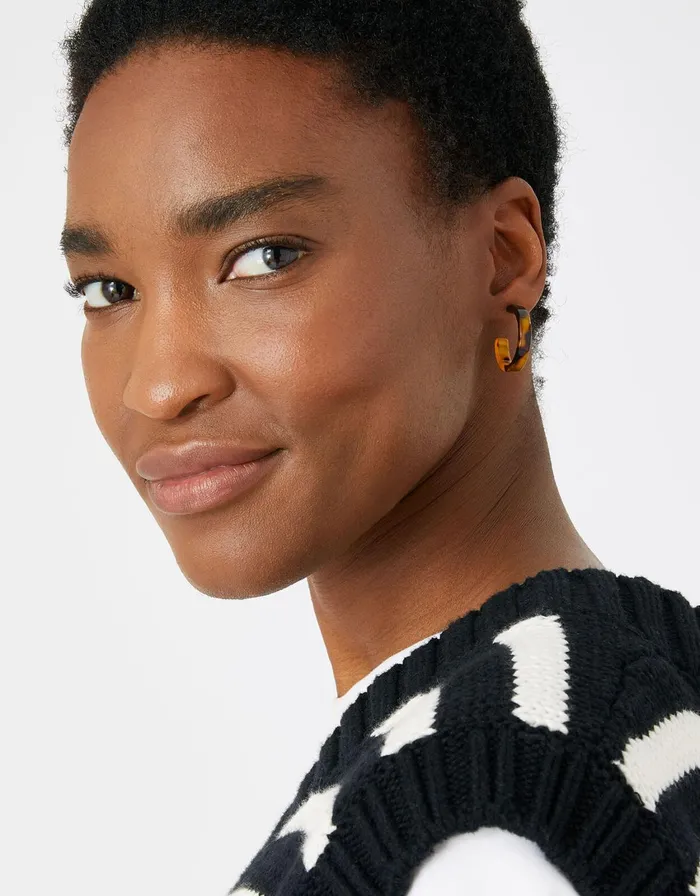 Accessorize Small Tortoiseshell Hoop Earrings Women Earrings