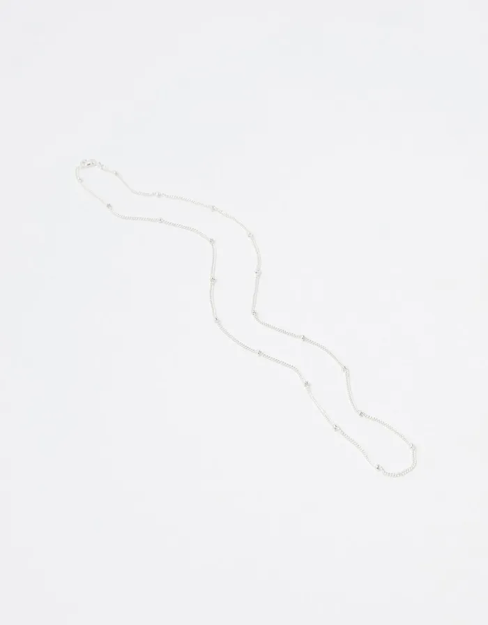 Accessorize Sterling Silver Bobble Necklace Women Necklaces