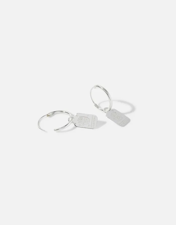 Accessorize Sterling Silver Fortune Tarot Earrings Women Earrings