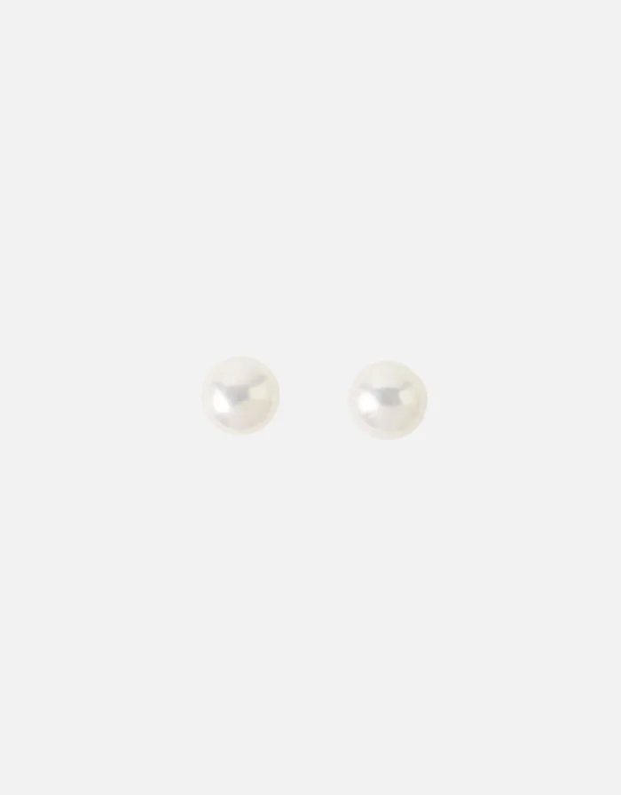 Accessorize Sterling Silver Freshwater Pearl Stud Earrings Women Earrings