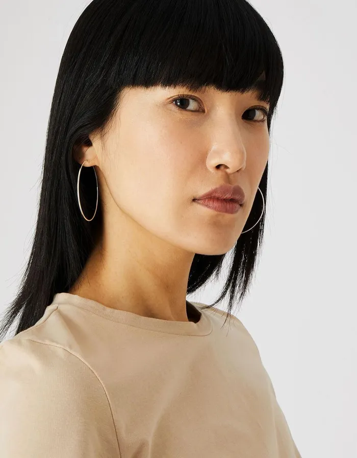 Accessorize Sterling Silver Large Hoop Earrings Women Earrings