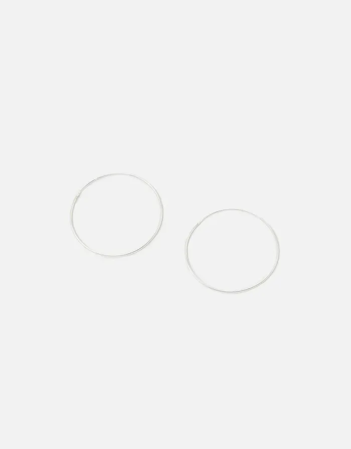 Accessorize Sterling Silver Large Hoop Earrings Women Earrings