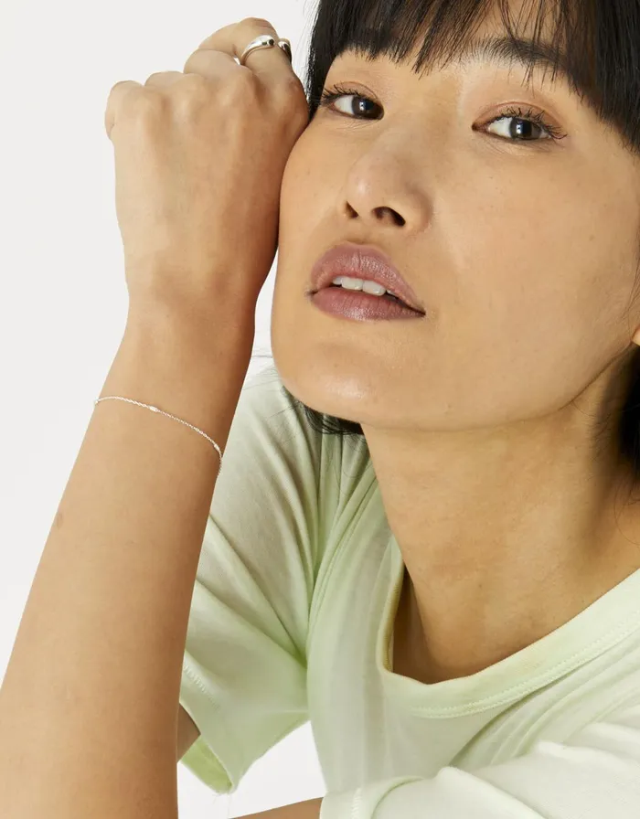 Accessorize Sterling Silver Slub Chain Bracelet Women Bracelets