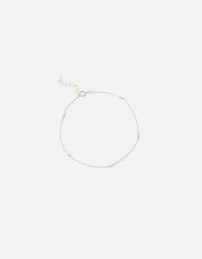 Accessorize Sterling Silver Slub Chain Bracelet Women Bracelets