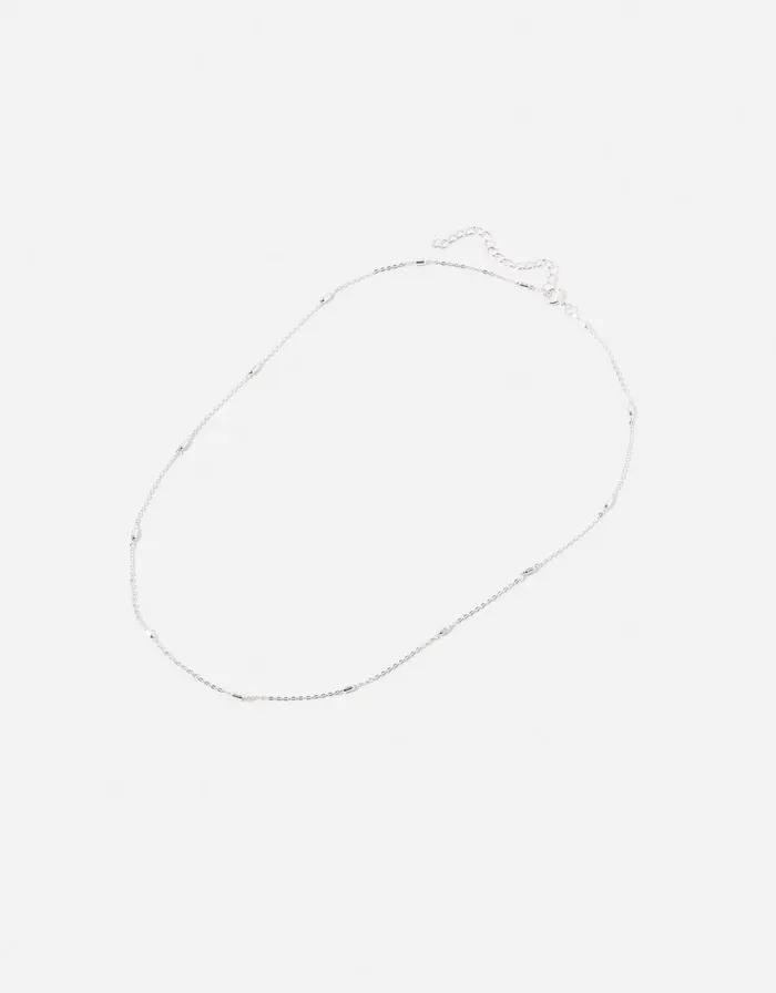 Accessorize Sterling Silver Slub Chain Necklace Women Necklaces