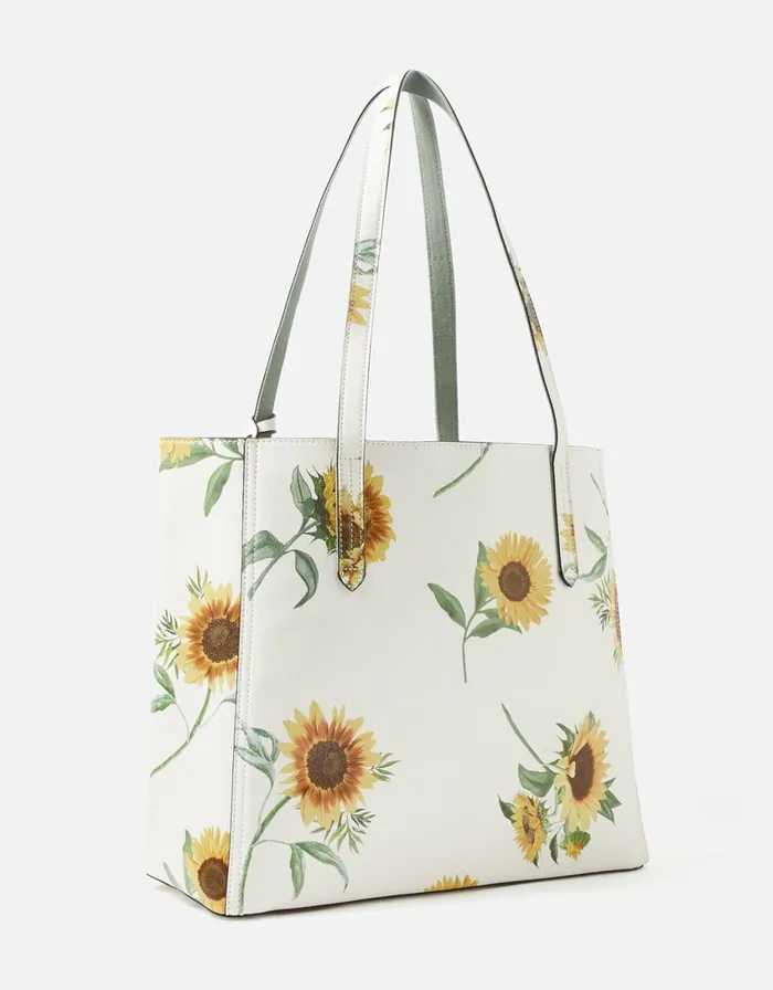 Accessorize Sunflower Print Reversible Tote Bag Women Vegan Bags Backpacks and Purses