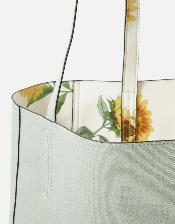 Accessorize Sunflower Print Reversible Tote Bag Women Vegan Bags Backpacks and Purses