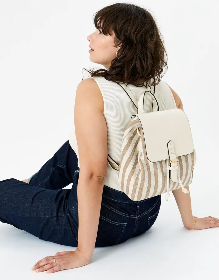 Accessorize Woven Stripe Rucksack Women Backpacks