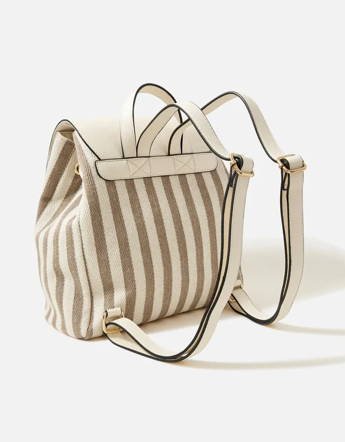 Accessorize Woven Stripe Rucksack Women Backpacks