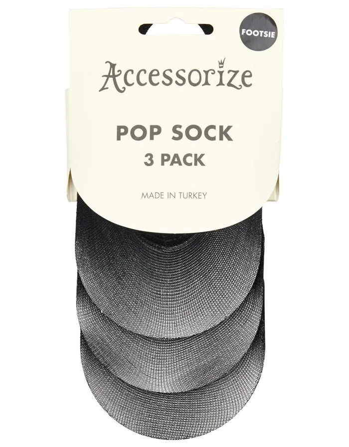 Accessorize X3 Pop Socks Black Black Women Socks and Tights
