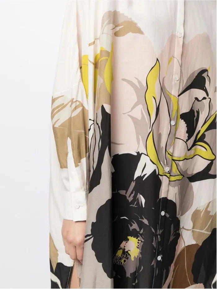Adam Lippes Dresses and Jumpsuits Caftan In Printed Voile Ivory Floral 8211 Women