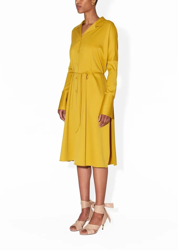Adam Lippes Dresses and Jumpsuits Caftan In Tropical Wool Turmeric 8211 Women
