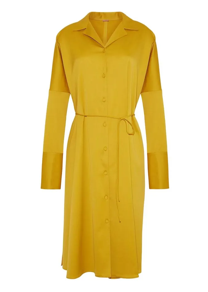 Adam Lippes Dresses and Jumpsuits Caftan In Tropical Wool Turmeric 8211 Women