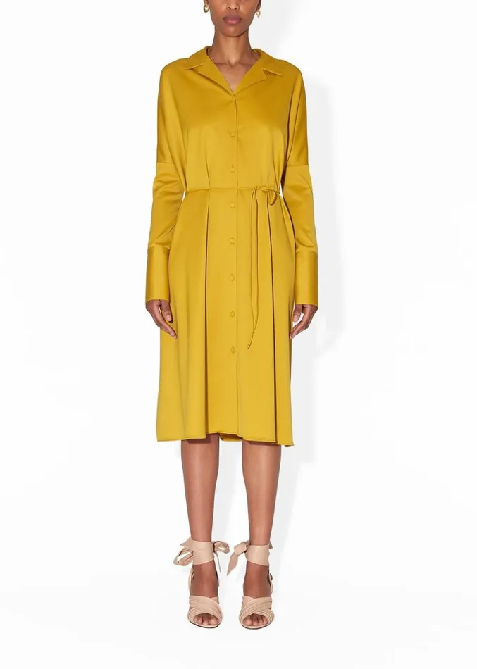 Adam Lippes Dresses and Jumpsuits Caftan In Tropical Wool Turmeric 8211 Women