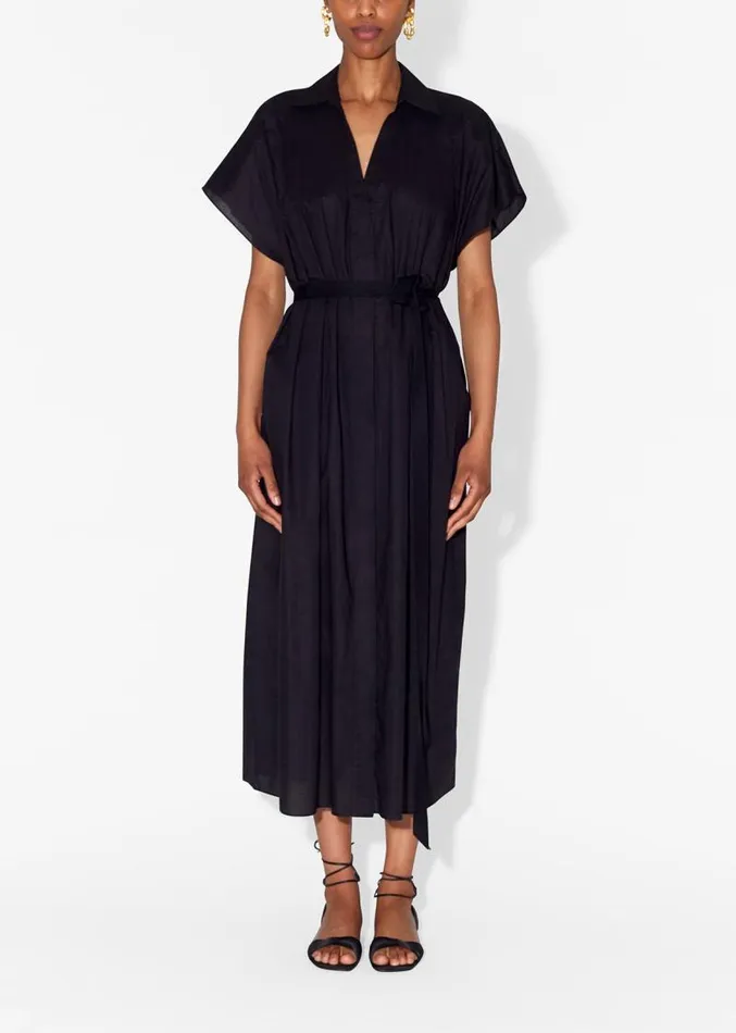Adam Lippes Dresses and Jumpsuits Shirt Dress In Cotton Voile Black 8211 Women