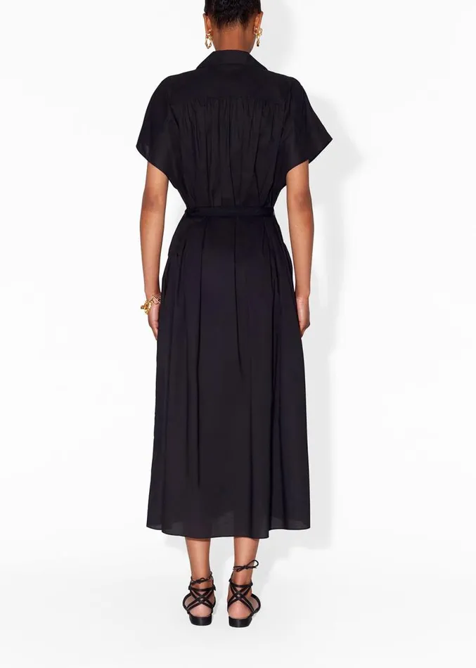 Adam Lippes Dresses and Jumpsuits Shirt Dress In Cotton Voile Black 8211 Women