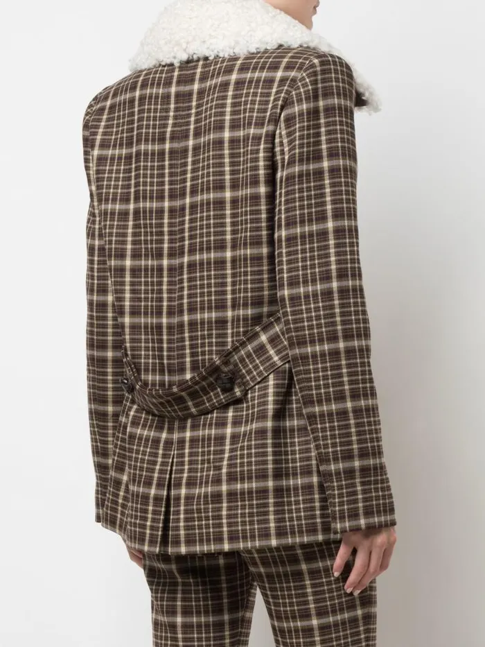 Adam Lippes Jackets and Coats Peacoat In Double Face Wool Plaid 8211 Women