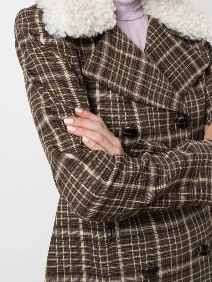 Adam Lippes Jackets and Coats Peacoat In Double Face Wool Plaid 8211 Women