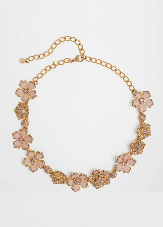 Adam Lippes Necklaces Painted And Pave Flower Necklace Gold 8211 Women