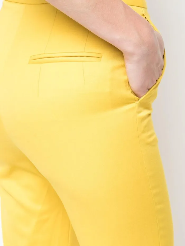 Adam Lippes Pants Bell Crop Pant In Tropical Wool Canary 8211 Women