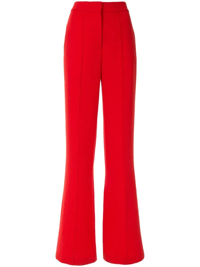 Adam Lippes Pants Pintuck WideLeg Trouser In Wool Crepe Black 8211 Women