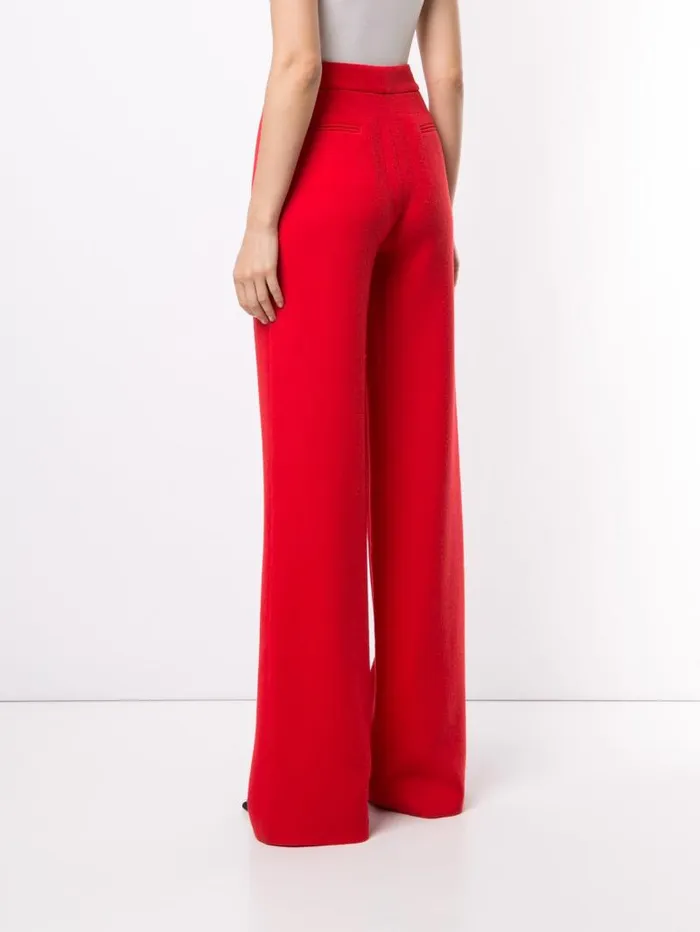 Adam Lippes Pants Pintuck WideLeg Trouser In Wool Crepe Black 8211 Women